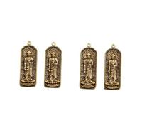 LALAFINA 2 Series Llavero Amuleto Llavero Con Colgante De La Suerte Colgantes De Llave De Metal Golden Latón 2 Piezas*2