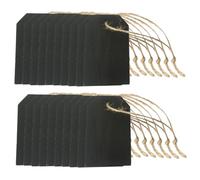 LALAFINA 20 Piezas Pequeño Colgante de Pizarra Etiquetas de Precio de Madera Etiquetas Pequeñas para Vender Decoración de Ropa de Nombre para Medias