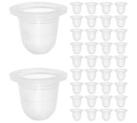 LALAFINA 200 Vasos de Silicona en Forma de U para Pigmentos, Kit de Fácil de Limpiar, Ideales para Artistas Profesionales y Amateurs