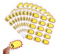 LALAFINA 20hojas Etiquetas de Precio Adhesivas Escritas para Venta de Garaje y Patio Pegatinas Pequeñas Escritura Fácil Etiquetas para Precios Supermercado y Tienda
