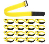 LALAFINA 24 Piezas Bridas Reutilizables de Nailon Cierre de 31,5x2cm, Amarillas, Ajustables Instalación Rápida para Organizar Cables y Fijación de Cables