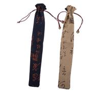 LALAFINA 2piezas Abanicos De Lino Bolsa Protectora para Abanico Unidades Estilo Chino para Guardar De Mano