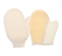LALAFINA 2piezas Guantes de Ducha Exfoliantes de Sisal Manoplas de Baño para Exfoliación Completa de Piel Guantes de Lavado para Ducha con Cobertura Total de Mano Suaves y Resistentes