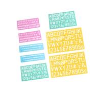 LALAFINA 2piezas Plantilla De Letras y Números para Plantillas Alfabéticas y Numéricas Herramienta De Dibujo Creativo para Manualidades y Scrapbooking Diseño Amigable para Aprendizaje