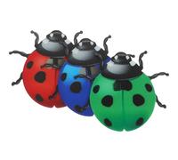 LALAFINA 3 Esculturas de Pared de Mariquita de Metal en Varios Colores, Resistentes y Duraderas, Ideales para Decoración Exterior de Jardín y Césped