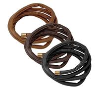 LALAFINA 3 Piezas coletero de cuero accesorios para el cabello para cabello corto lazos para el cabello para niños coleteros scrunchies tiara cintas para el pelo lazos de pelo largo trenza