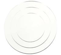 LALAFINA 3 Tableros Redondos de Espejo Acrílico Plata para Joyería Superficie Lisa, Fáciles de Usar en Fotografía de Productos y Fondos Decorativos
