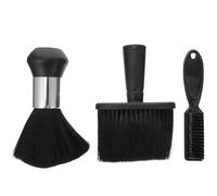 LALAFINA 3 unids cepillo de limpieza de pelo para barberos cuello plumero cepillo para corte de pelo cepillo para pelo