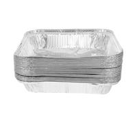 LALAFINA 30 Moldes Desechables de Aluminio 8x8 Pulgadas sin Tapa, Bandejas para Hornear Pasteles y Quiches, Sartenes para Freidora de Aire, Paquete de 30 Unidades para Cocina y Repostería