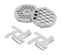 LALAFINA 4 Discos de Plato de Carne Acero Inoxidable para Picadora Eléctrica, Placa de Corte Orificios Práctica y Resistente, Repuesto para Máquina para Picar Carne en Cocina Doméstica