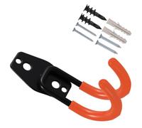 LALAFINA 4 Juegos Soporte de Manguera Colgador de Soporte de Manguera de Pared, Acero Inoxidable y PP, Negro, para Patio y Jardín, Resistente al Desgaste, Evita Enredos, para Cables