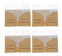 LALAFINA 4 Piezas Bolsa para Pasaporte de Papel Kraft con Billetera Organizadora de PVC Multifuncional Fácil de Usar para Viajes con Diseño Elegante y Resistente