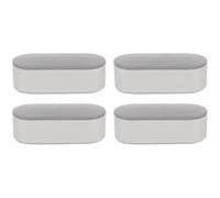 LALAFINA 4 piezas Cojín de Asiento de Inodoro Antideslizante Almohadilla Adhesiva Aumento de Altura y Amortiguación para de y Reducción de Ruido Accesorios de Bidet