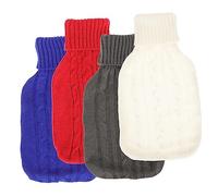 LALAFINA 4 Piezas Funda De Punto Para Botella De Agua Caliente Bolsa De Botella De Agua Caliente Caliente Funda Para Bolsa De Agua Caliente Cómoda Cubierta De Tejer Hilo De Algodón Invierno
