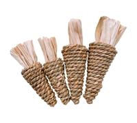 LALAFINA 4 Piezas Juguetes y Formas Únicas Diseño Atractivo para Masticar de Plantas Acuáticas para Mantener Feliz a Tu Mascota para Conejos y Hámsteres