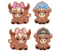 LALAFINA 4 Tapones de Aguja de Tejer de Silicona Forma de Yak, Protectores de Puntas para Costura y Tejido, Accesorios para Principiantes en Manualidades