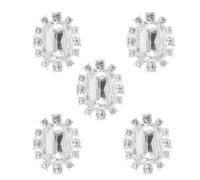 LALAFINA 5 Botones de Costura Delicados Incrustaciones de Cristal y Aleación de Zinc, Multifunción y Resistentes a Roturas, Ideales para Ropa Artesanal y Manualidades DIY
