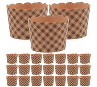 LALAFINA 50 Moldes para Cupcakes de Papel Kraft Pequeños, Capacillos para Hornear Muffins, 50 Piezas para Repostería y Postres, Aptos para Horno y Fiestas