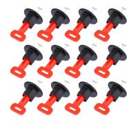 LALAFINA 50 Piezas Nivelador Manual de Baldosas de Cerámica Tipo T, Acero Inoxidable y Plástico, Rojo, para Suelo y Pared, Nivelación y Ajuste de Altura, Cocina y Colocación de Baldosas