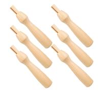 LALAFINA 6 Piezas Asas para Agujas de Fieltro Mango de Madera Ergonómico y Diseño Cómodo para Proyectos de Bordado y Reparación de Peluches