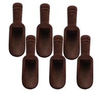 LALAFINA 6 Piezas Cucharas Pequeñas de Madera para Sal y Especias, Multipropósito y Cómodas de Usar, Ideales para Hoteles y Cocina Hogar