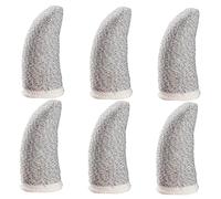 LALAFINA 6 Piezas Cuna De Juego Cubierta De Dedo Para Juegos Guantes De Juego Manguito De Fibra Cubre Dedos Resistente Al Sudor Mangas Para Los Dedos Pulgar Come Pollo Fibra De Plata
