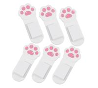 LALAFINA 6 piezas Levantador Tapa Inodoro Adhesivo Diseño Pata Gato Accesorio Baño Higiénico para Familias y Personas Mayores Portátil y Fácil Instalación