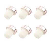 LALAFINA 6piezas Tapones de Vino Forma de T Unidades Cierre Hermético Reutilizable Sellado Seguro para Botellas Diseño Ligero y Práctico para Hogar y Restaurante Color Rosa Dorado