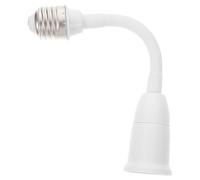 LALAFINA Adaptador de Portalámparas E27 Manguera Flexible Reforzada de 195 Mm, Extensor de Enchufe Eléctrico Ajustable Rotación 360°, Prolongador Casquillo Bombilla para Uso Residencial