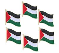 LALAFINA Alfiler de Bandera Palestina de Aleación Único y Conveniente para Ropa y Bolsas, Paquete de 6 Pines de Solapa Diseño Estilizado para Todo Tipo de Personas