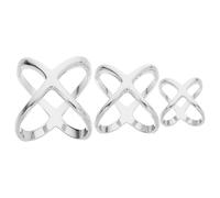 LALAFINA Anillo de Bufanda en Forma de X, 3 Piezas Clip Ajustable para Pañuelos de Seda, Accesorios para Chales y Uso Diario Femenino