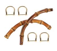 LALAFINA Asas para Bolso de Aleación Cierres en Forma de D, 2 Piezas, Color Oro Claro, Manijas en Forma de U para Accesorios DIY de Bolsos y Carteras, Repuesto para Manualidades de Viaje