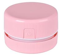 LALAFINA Aspiradora de Mano Compacta Multifunción Rosa, Limpiador de Escritorio Portátil en Plástico y Nylon para Oficina y Hogar, sin Batería, Accesorio de Limpieza