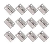 LALAFINA Bisagras de Puerta y Ventana de Acero Inoxidable Plateadas, 32 Piezas Ligeras 4 Orificios para Montaje, Ideales para Hogar y Tienda