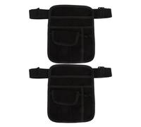 LALAFINA Bolsa de Cintura para Camarera Tipo Delantal con Diseño Ajustable, Multipocket y Material de Lona Compacto para Restaurantes y Cafés, Paquete de 2 Piezas