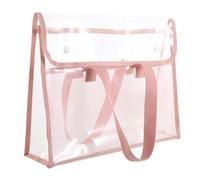 LALAFINA Bolsa de Playa Rosa de Gran Capacidad, Ligera y Portátil de Pvc, Adecuado para Días Lluviosos y Uso Playa Diseño Moderno y Atractivo