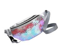 LALAFINA Bolso Bandolera Lentejuelas y Estrellas de Tela y Purpurina para Mujer, Riñonera de Cintura Multifuncional Color Aleatorio Adecuado para Viajes y Uso Casual