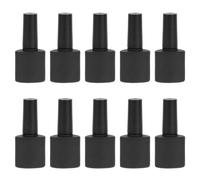 LALAFINA Botellas Vacías de Esmalte de Uñas 10 Ml, Vidrio Negro Mate Tapa y Pincel, Set de 10 Piezas, Contenedor Compacto y Portátil para Gel Acrílico y Kit de Uñas de Gel, Adecuado