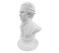 LALAFINA Busto de Mozart en Resina White de 15 CM, Escultura Artística de Figura Decorativa Europea para Estantería y Espacios de Trabajo en Hogar U Oficina