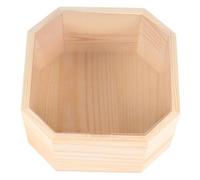LALAFINA Caja de Madera para Regalos Octogonal con Tapa de Transparente para Flores de Jabón Presentaciones Navideñas y Fiestas