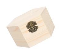 LALAFINA Caja De Obsequio Hexagonal De Madera Caja De Madera Sin Terminar Para Guardar Joyas Artículos Pequeños y Recuerdos Para Manualidades