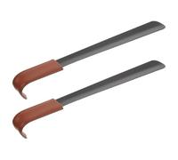 LALAFINA Calzadores Largos para Uso Cómodo Entrada para y Funda de Cuero Pu 2 Piezas de Acero Inoxidable Mango Ergonómico Ideales para Personas Mayores y Embarazadas