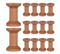 LALAFINA Carretes de Hilo de Madera Redondos Vintage 50X35 MM 25 Unidades Bobinas Vacías para Manualidades Costura y Bordado Porta Hilos Naturales para Organización y Decoración