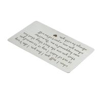 LALAFINA Cartera De Acero Inoxidable Tarjeta De Billetera con Palabras Grabadas para Expresar Sentimientos Obsequio para Aniversario o San Valentín para Novio