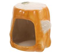 LALAFINA Casa de Cerámica para Hámster y Pequeño Mamífero, Nido de Diseño Anual Naranja Que Mejora el Descanso y Proporciona un Ambiente Cómodo
