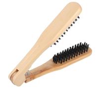 LALAFINA Cepillo Alisador de Cabello de Madera en Forma de V, Antiestático y Suaveza para Mujeres, Peine Alisador Adecuado para Secado Rápido y Uso Profesional en Peluquería