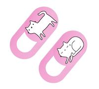 LALAFINA Cubierta Protectora Cámara Web para Portátil 2 Piezas, Deslizante Abs Rosa, Privacidad y Seguridad Anti-Hacking, Accesorio Compacto para Uso en Ordenador Portátil y Tabletas