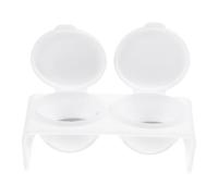 LALAFINA Cuenco de Doble Taza para Remojar Uñas de Acrílico con Tapa, Diseño Elegante y Funcional que Previene la Evaporación, Adecuado para Decoración de Uñas en Casa