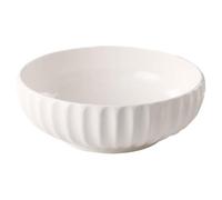 LALAFINA Cuenco y Almacenamiento Multifuncional Pared Gruesa de Cerámica Blanco para Sopa Adecuado para Vajillas de Cocina y Uso Diario Hogar