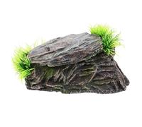 LALAFINA Cueva de Resina Multifuncional para Reptiles y Peces, Escondite Resistente para Tanque de Tortugas y Lagartos Diseño Moderno y Minimalista